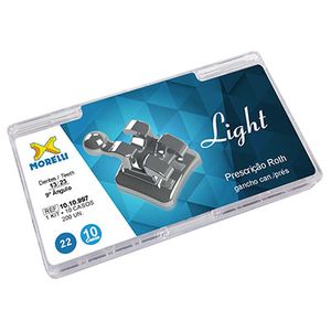 Braquete Roth Light .022 9º ang gancho canino e prés Kit c/10 - Morelli