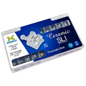 Braquete Roth Ceramic SLI .022 gancho caninos e prés Kit - Morelli
