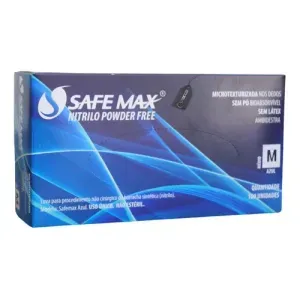 Luva de nitrilo procedimento Azul Safemax - Supermax