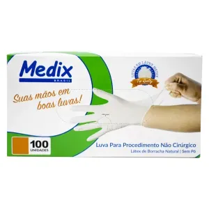 Luva de látex procedimento sem pó Medix - Medix