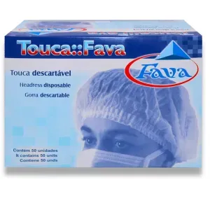 Touca descartável sanfonada c/50 - Fava