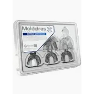 Moldeira inox rasa perfurada adulto kit c/6 - Bio-art