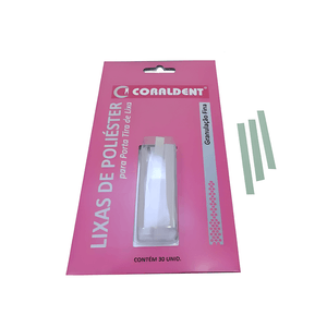 Tiras de lixa poliéster c/30 refil - Coraldent