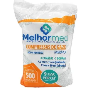 Compressa de Gaze 9 fios c/500 - Melhormed