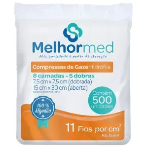 Compressa de Gaze 11 fios c/500 - Melhormed