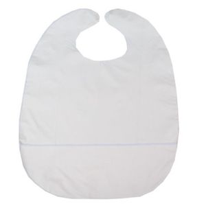Babador plástico c/ bolso branco - Ortocentral