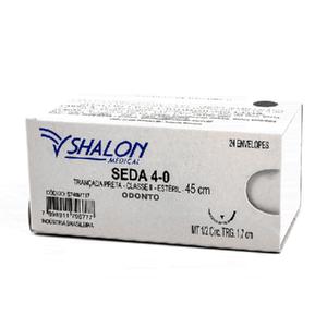 Fio de sutura seda 4-0 agulha 1,7 cm c/24 - Shalon
